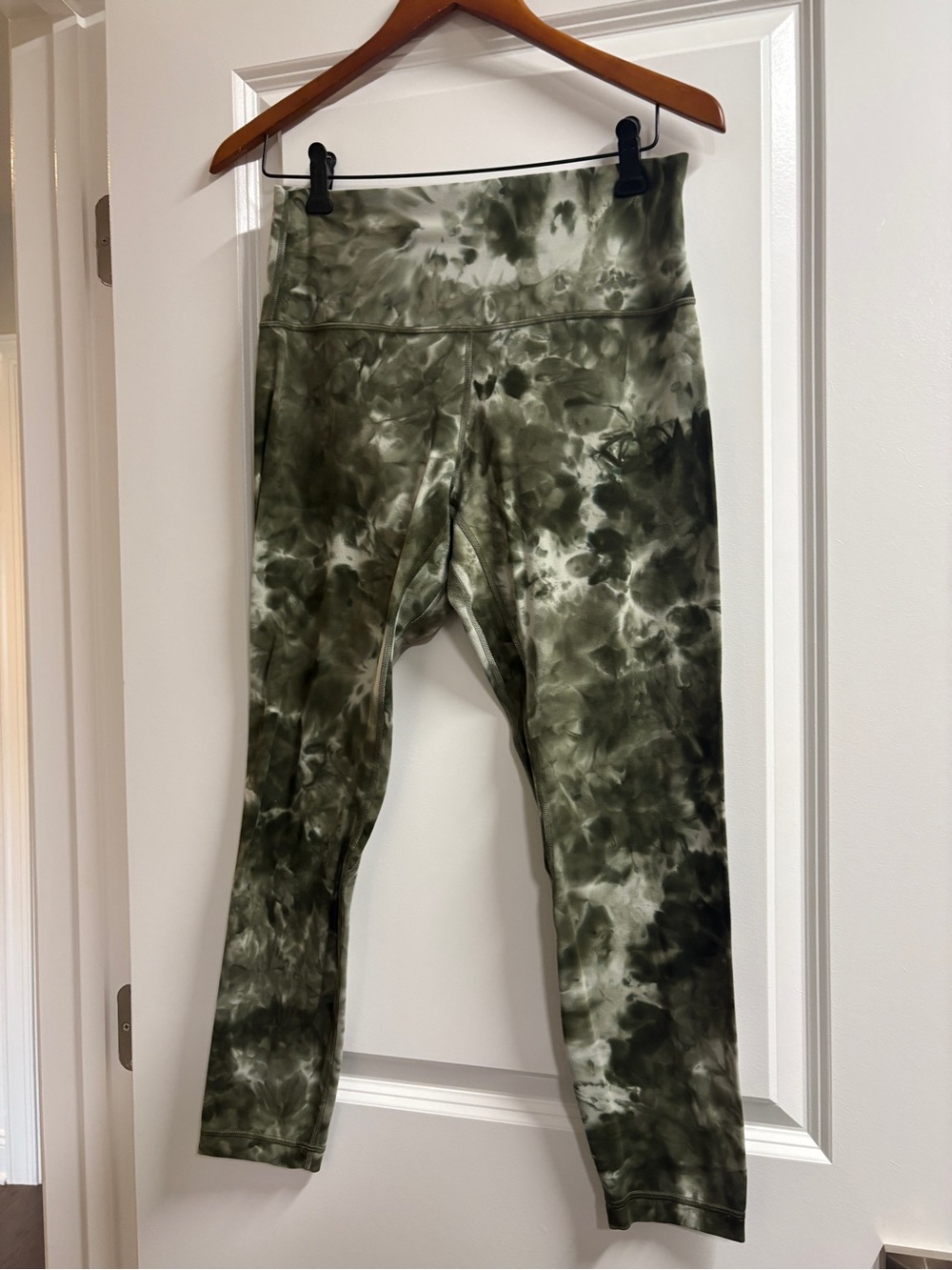 Lulu Lemon Olive Tie-Dye Leggings